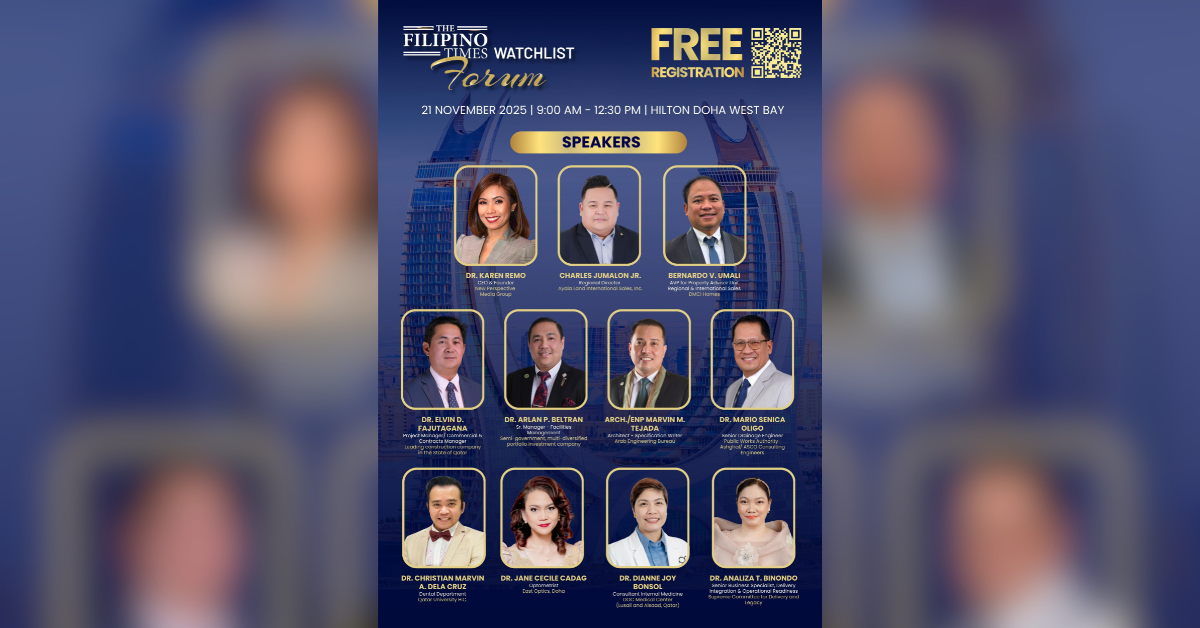 Filipino Times Watchlist Forum: Learning and Recognition for OFWs in Qatar